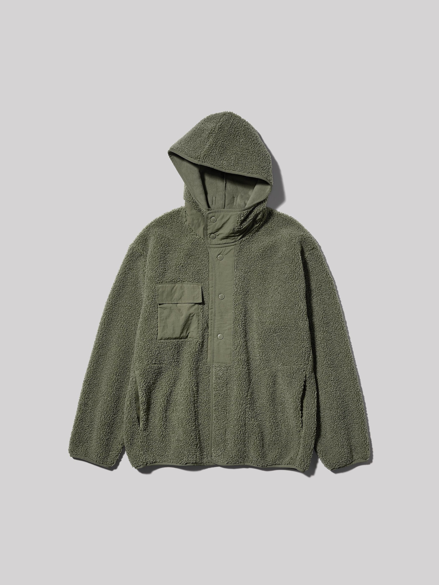 Faux Shearling Fleece Snap Hoodie | ENGINEERED GARMENTS | GU US