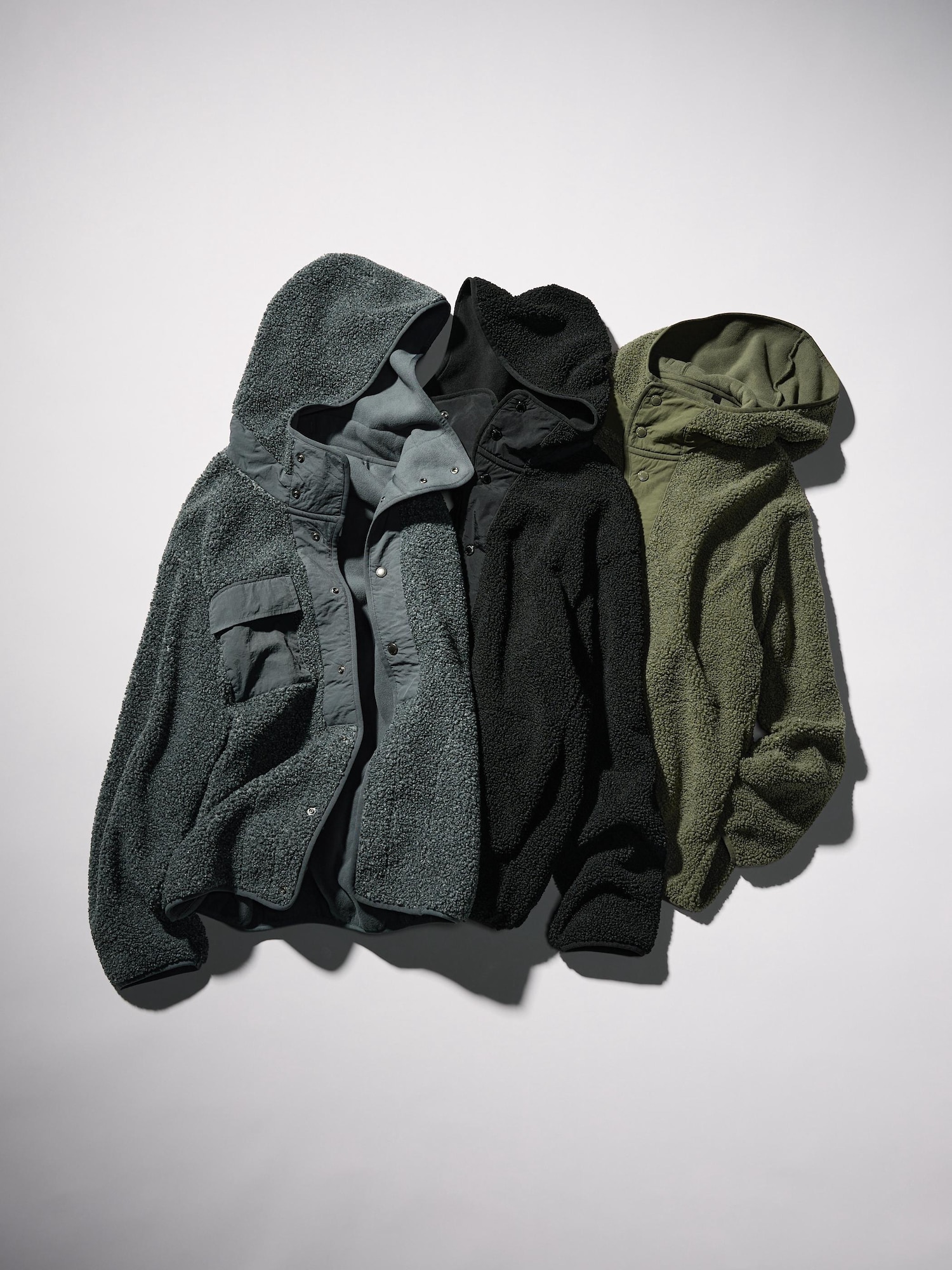 Faux Shearling Fleece Snap Hoodie | ENGINEERED GARMENTS | GU US