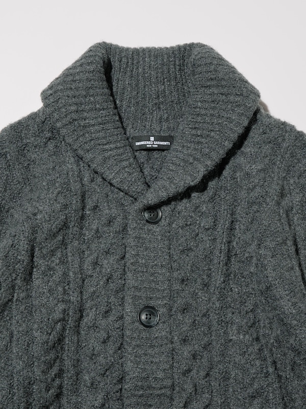 Cable Shawl Collar Cardigan | ENGINEERED GARMENTS