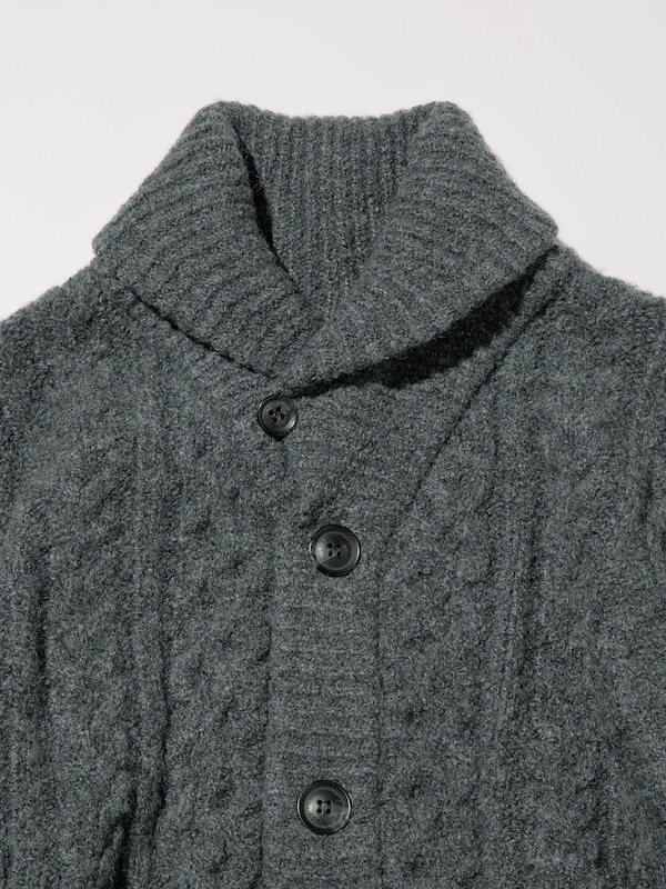 Cable Shawl Collar Cardigan | ENGINEERED GARMENTS