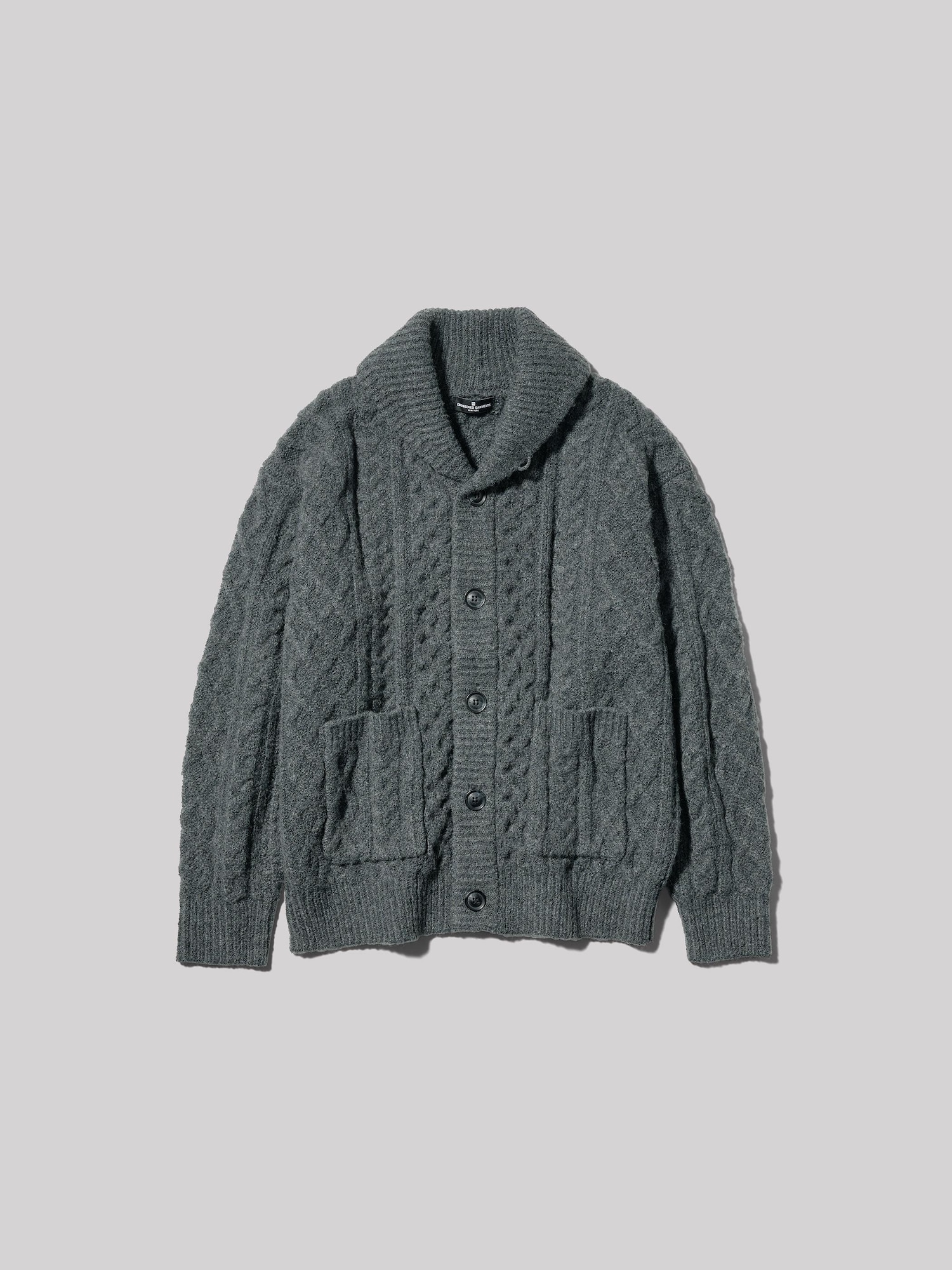 Men's Cable Shawl Collar Cardigan | ENGINEERED GARMENTS | GU US