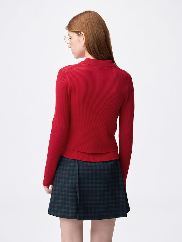 2 Piece Ribbed Knitted Polo Shirt | Sleeveless