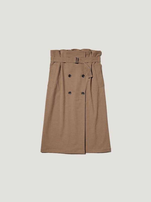 Trench Checked Skirt | by rokh | GU US 