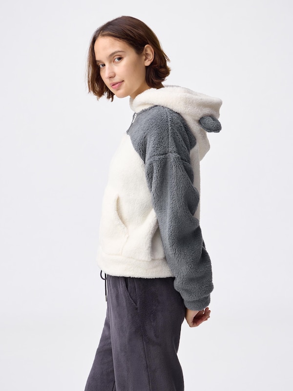 Marshmallow Feel Full-Zip Hoodie | Panda