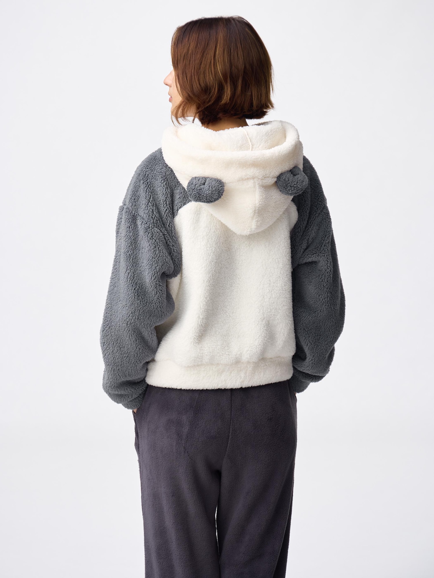シープリーズ Marshmallow Feel Full-Zip Hoodie | Panda | GU US