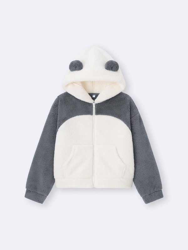 Marshmallow Feel Full-Zip Hoodie | Panda