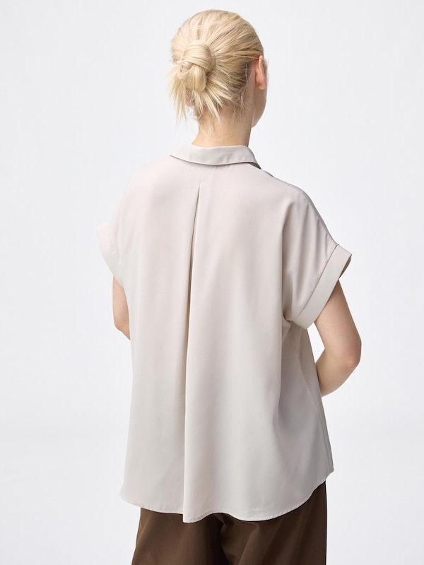 Draped Flared Shirt | Short