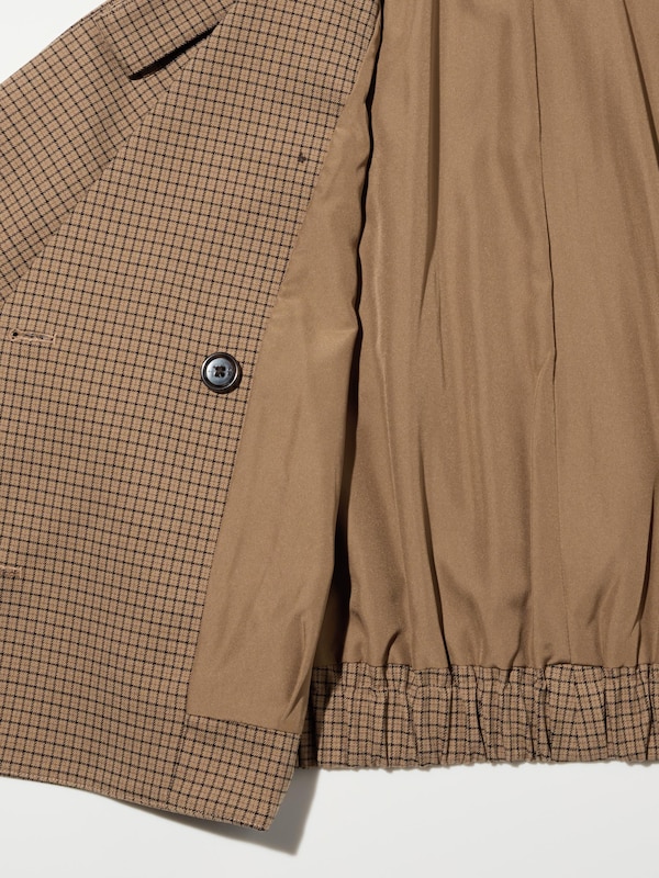Short Trench Checked Coat | by rokh