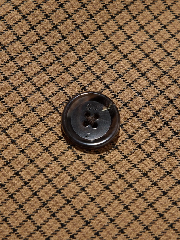 Short Trench Checked Coat | by rokh
