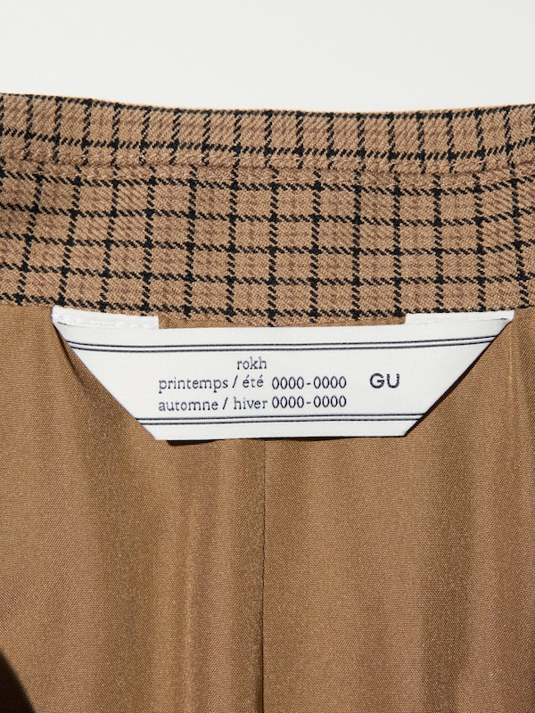 Short Trench Checked Coat | by rokh