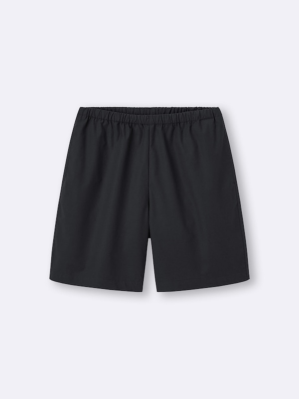 Cotton Blend Relaxed Knee Length Shorts