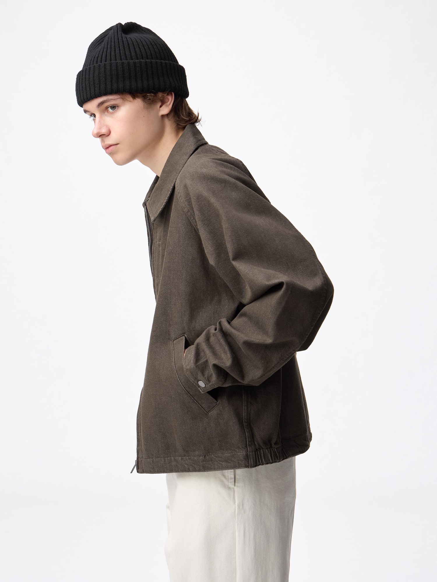 Men's Cotton Zip Up Jacket | GU US