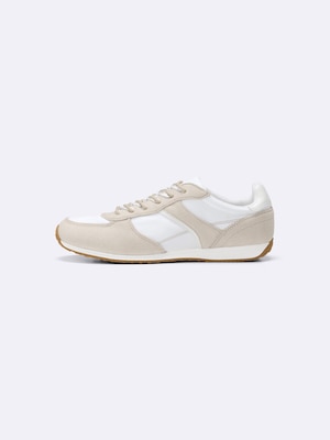 Nylon Combination Flat Sneakers