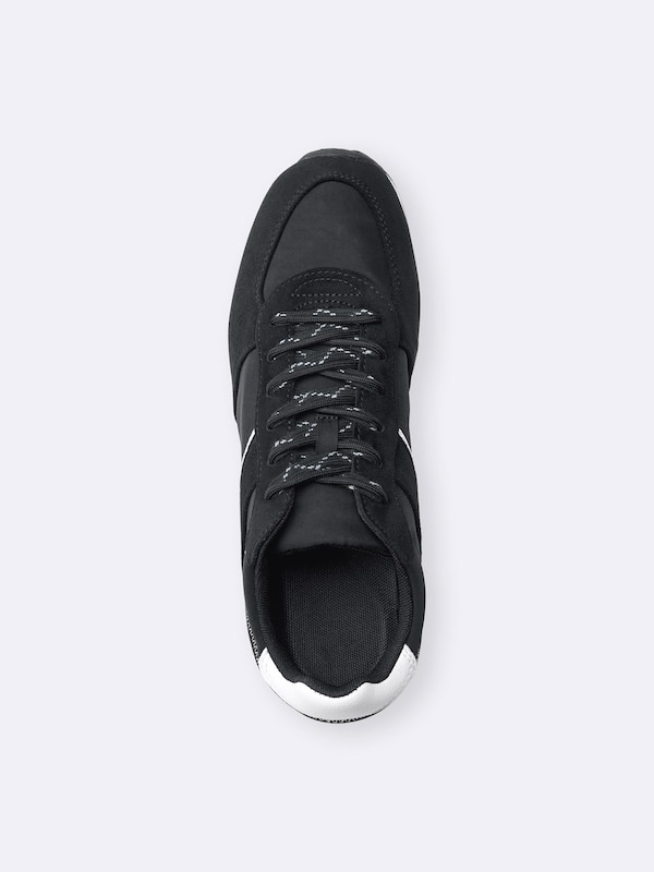 Nylon Combination Flat Sneakers