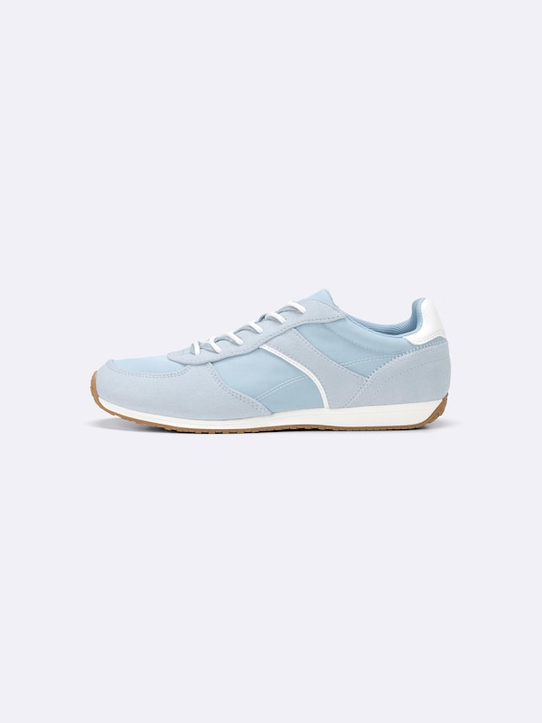 Nylon Combination Flat Sneakers
