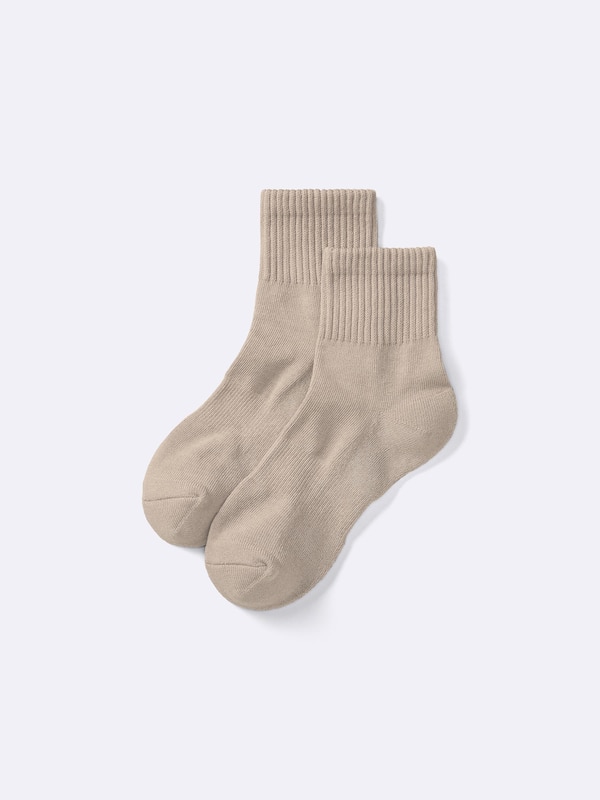 Ribbed Pile Ankle Socks