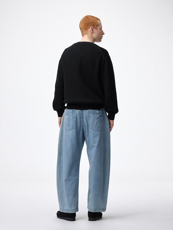 Light Denim Barrel Relaxed Pants