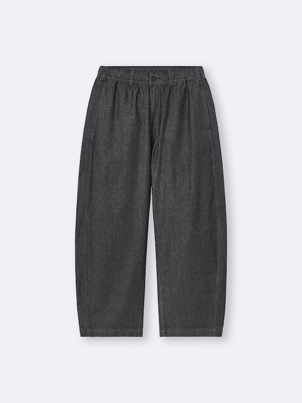 Light Denim Barrel Relaxed Pants