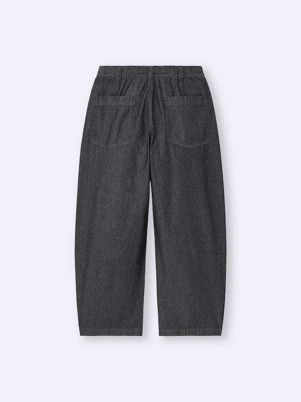 Light Denim Barrel Relaxed Pants