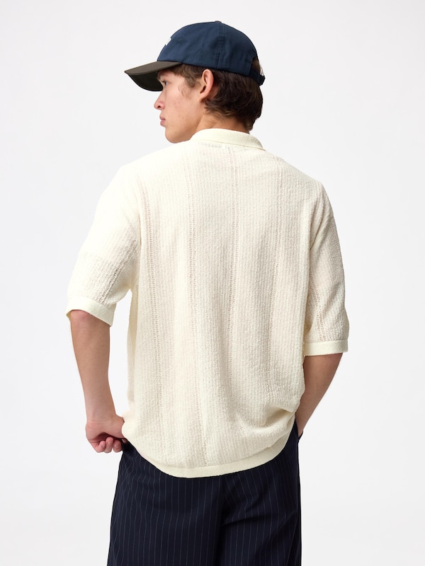 Washable Boucle Knitted Shirt | HalfSlv