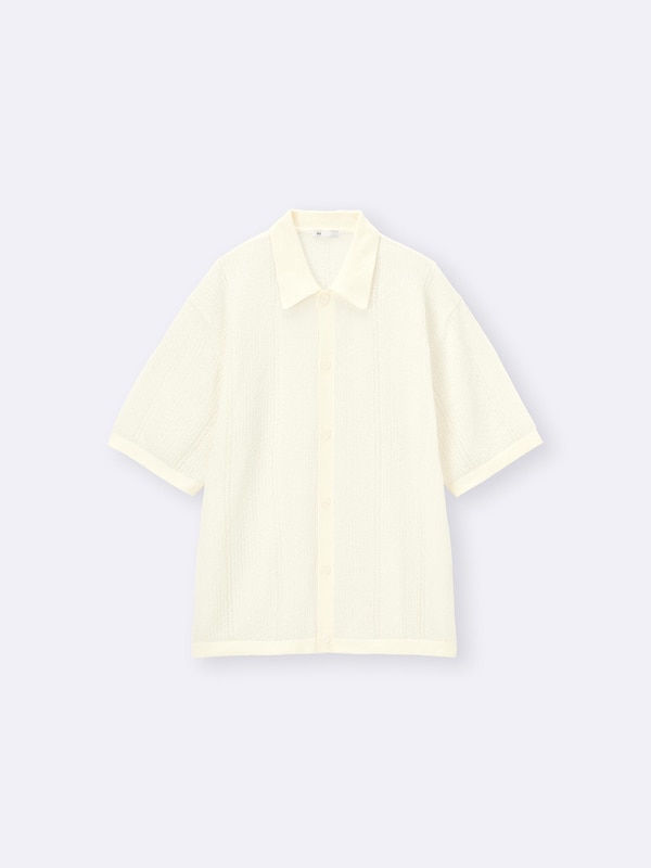 Washable Boucle Knitted Shirt | HalfSlv