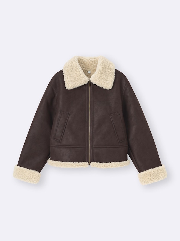 Faux Shearling Flight Jacket