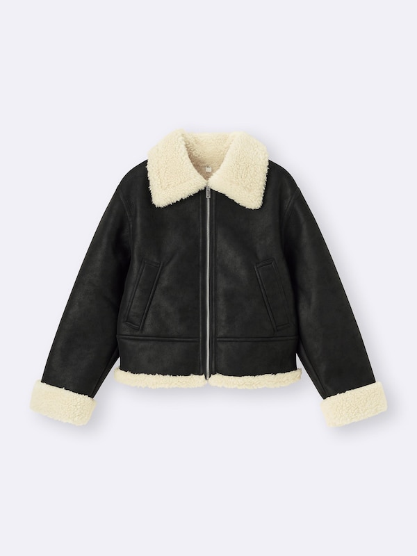 Faux Shearling Flight Jacket