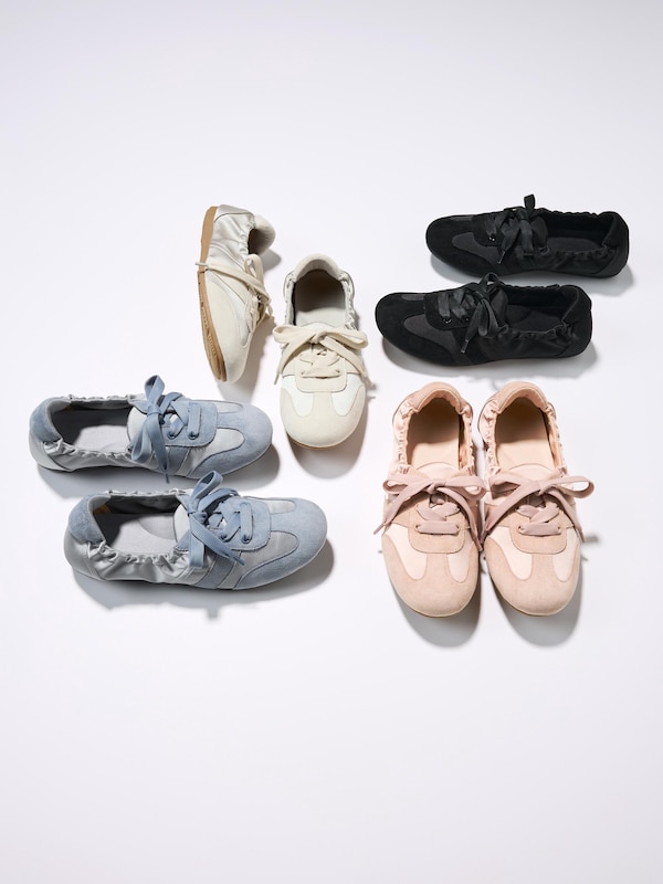 Gathered Ballet Sneakers