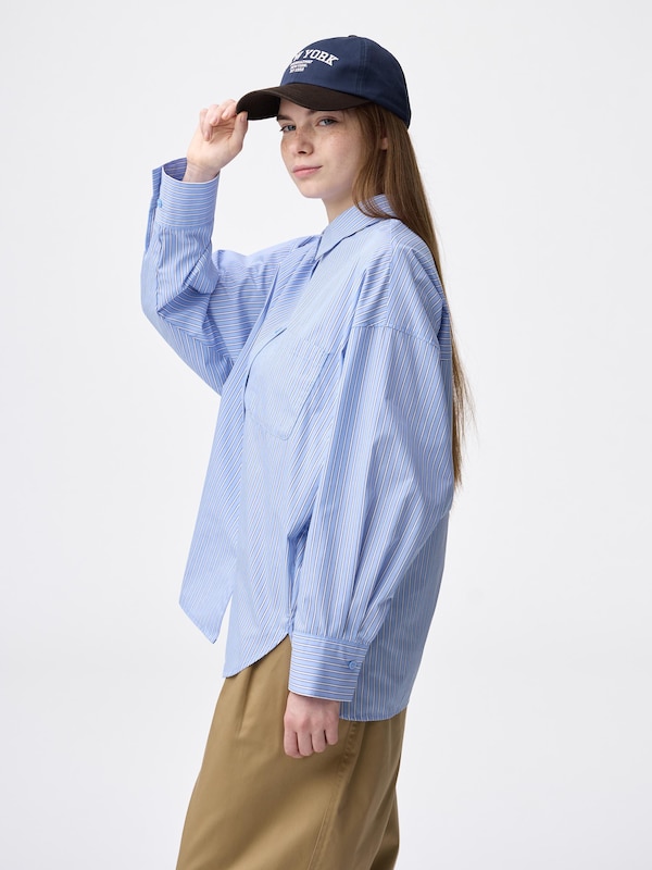 Dolman Sleeve Striped Shirt