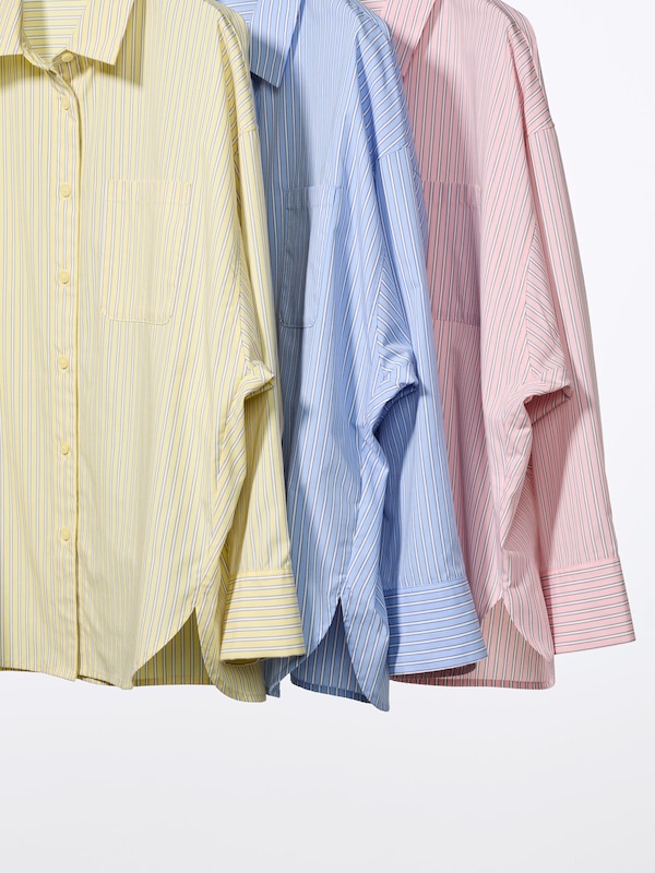 Dolman Sleeve Striped Shirt