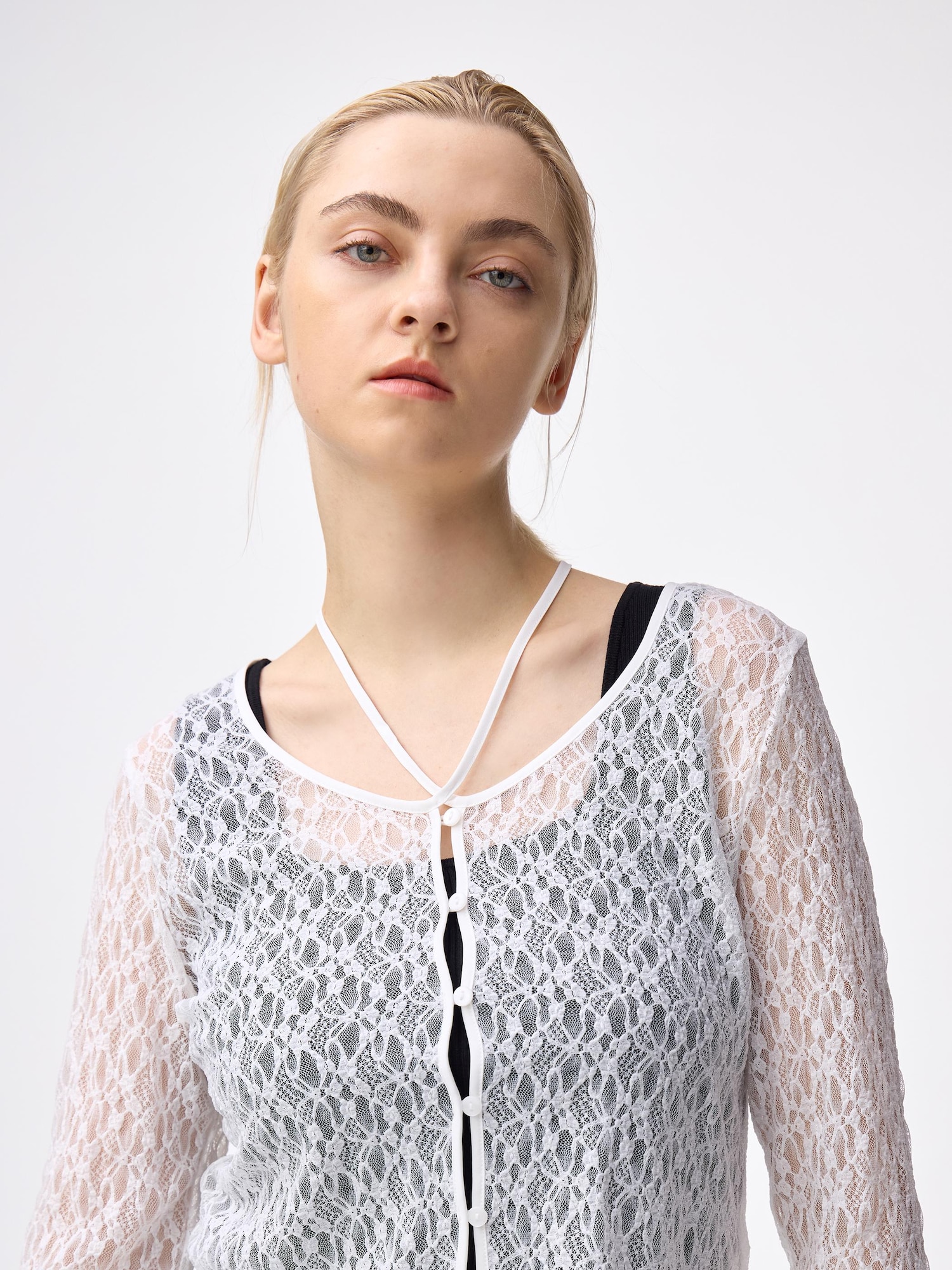 Women's Lace Ribbon Cardigan | GU US