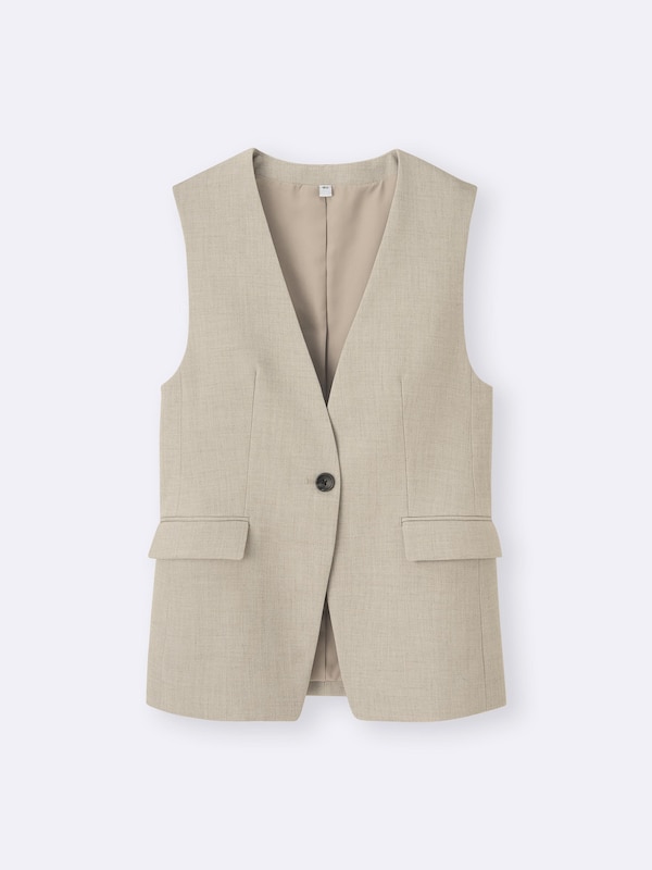 Collarless Vest