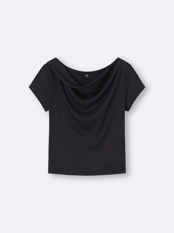 Draped Neck T-Shirt