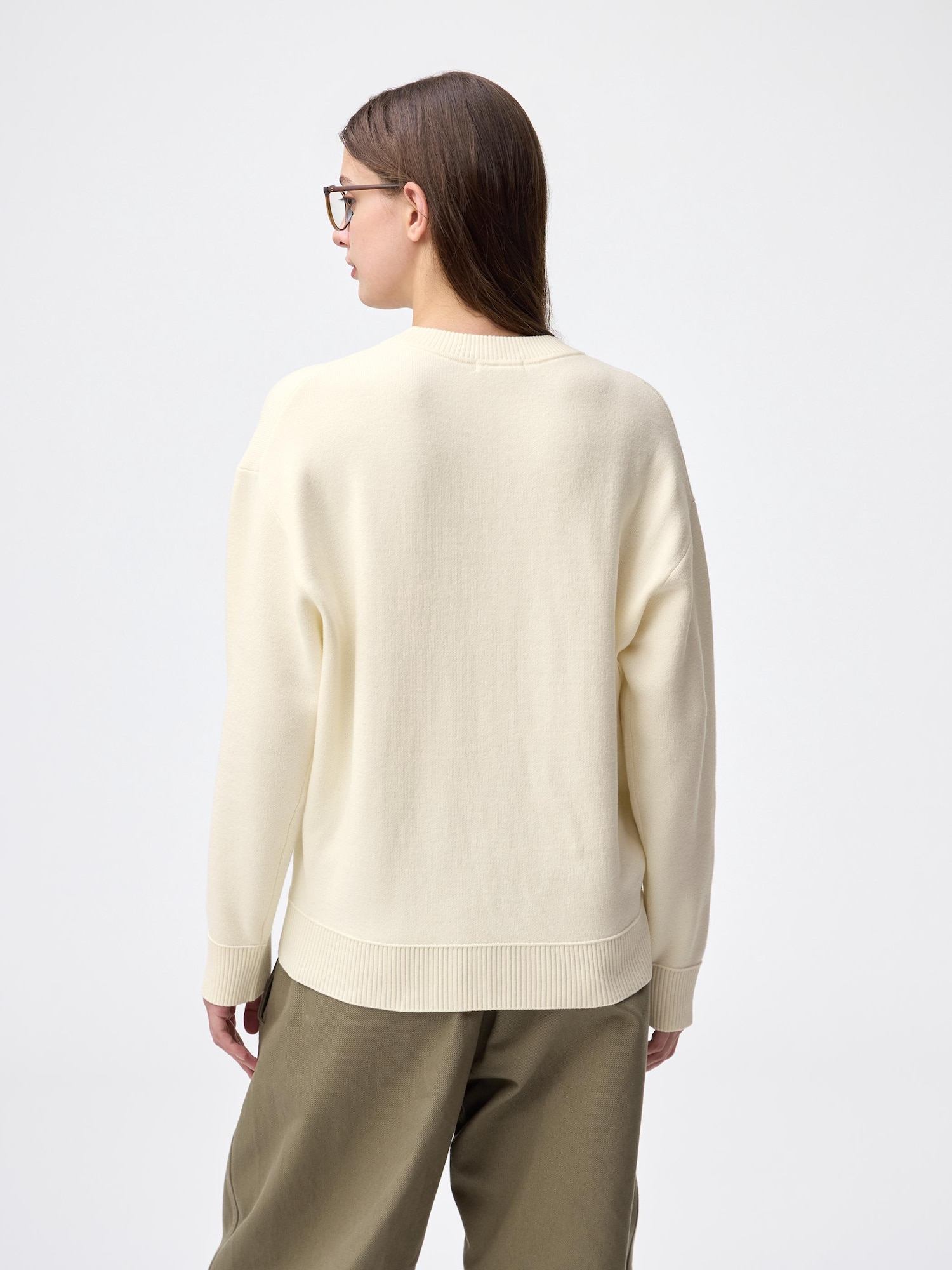 Sweat Look Knit Oversized Pullover | GU US