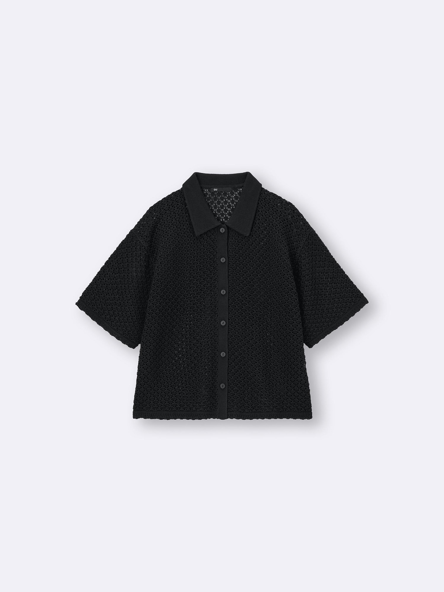 Lacy Stitch Knitted Shirt | HalfSlv | GU US