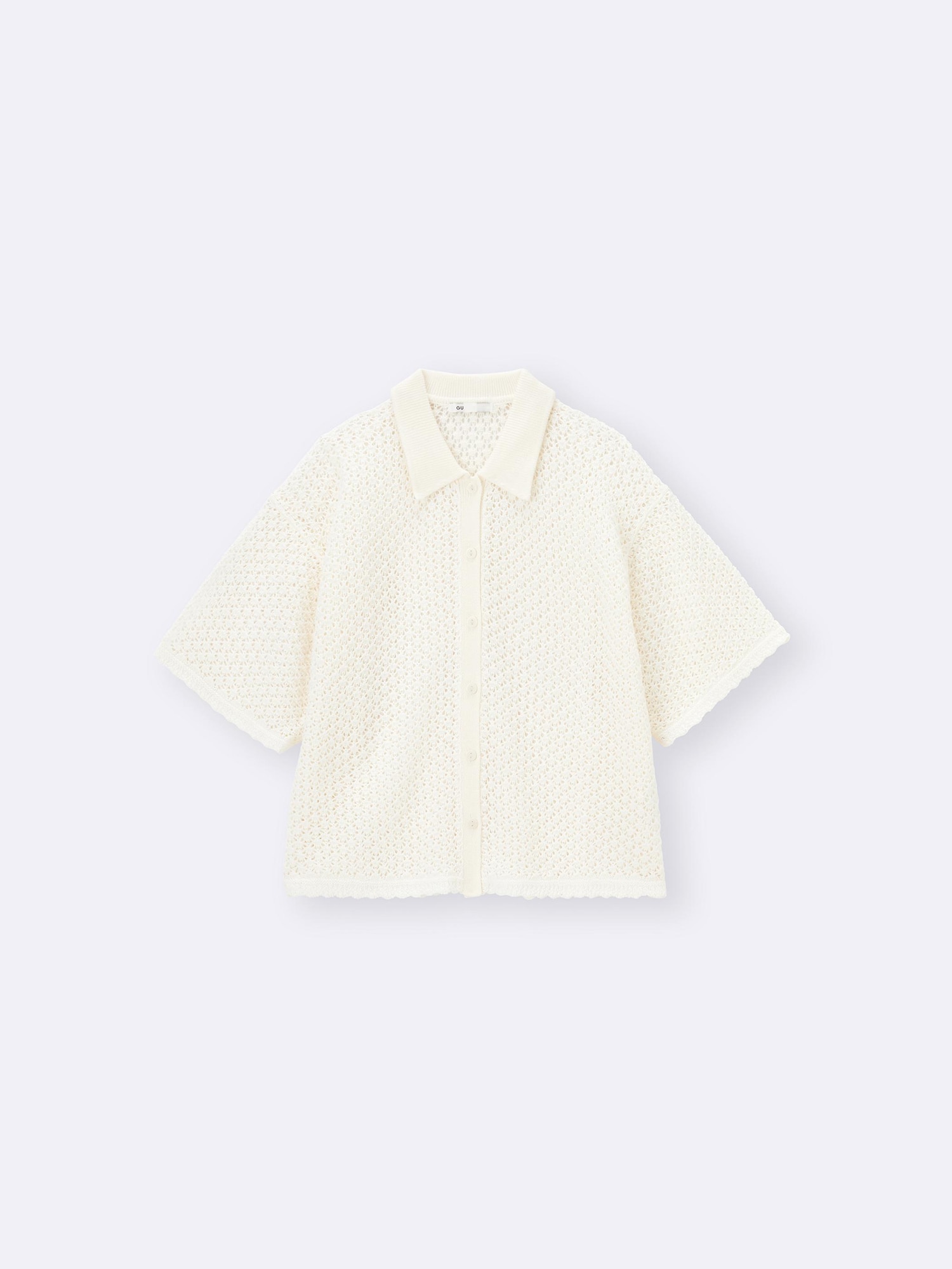 Lacy Stitch Knitted Shirt | HalfSlv | GU US