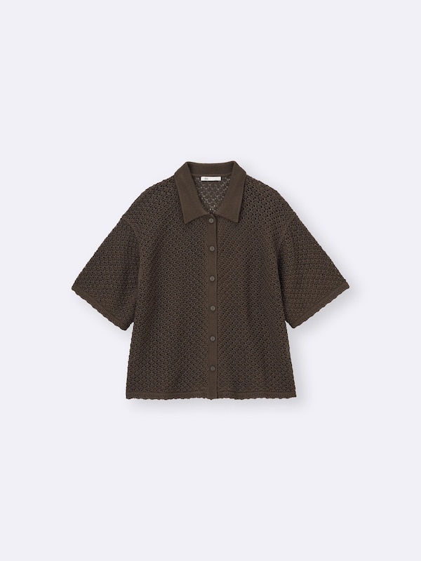 Lacy Stitch Knitted Shirt | HalfSlv