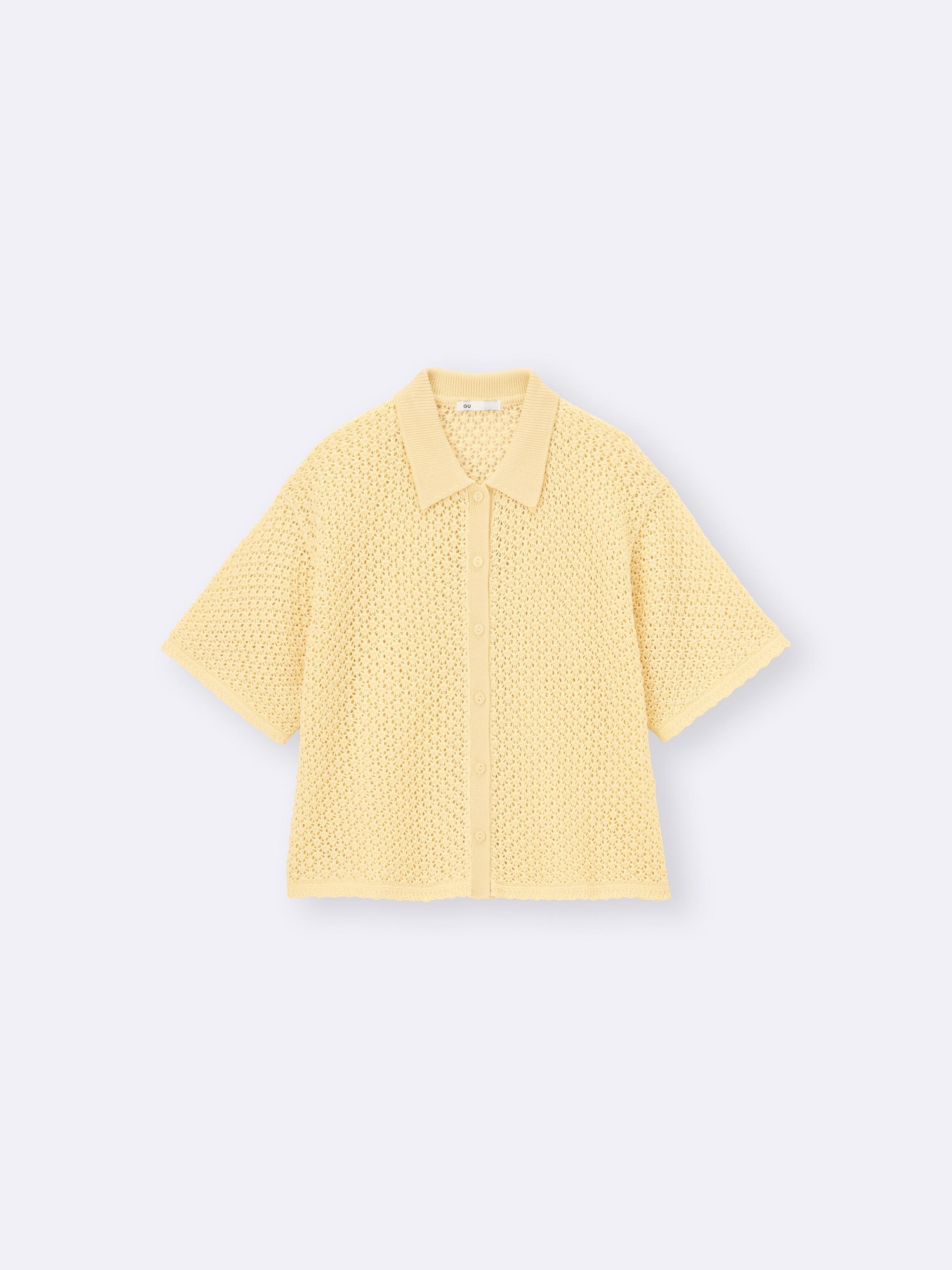 Lacy Stitch Knitted Shirt | HalfSlv | GU US