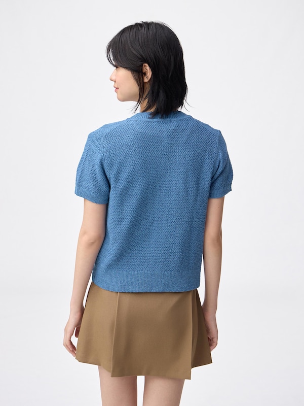 Metal Button Cardigan | Short