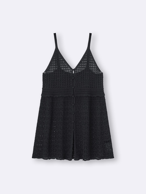 Lacy Stitch Knitted Camisole Tunic