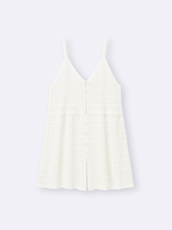 Lacy Stitch Knitted Camisole Tunic