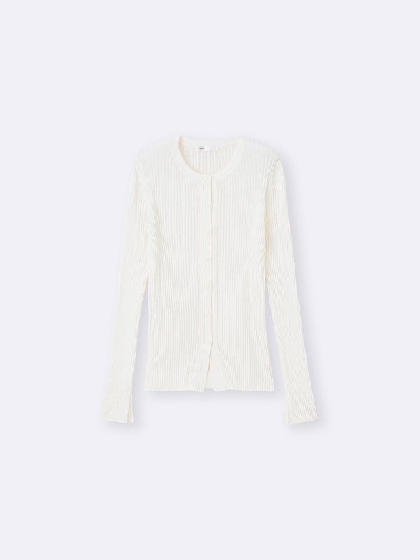 Sheer Ribbed Cardigan