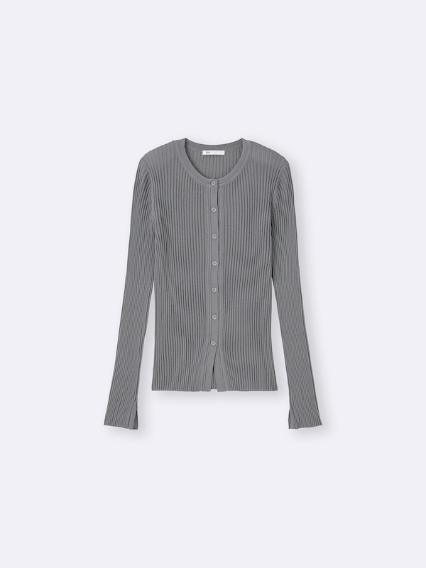 Sheer Ribbed Cardigan