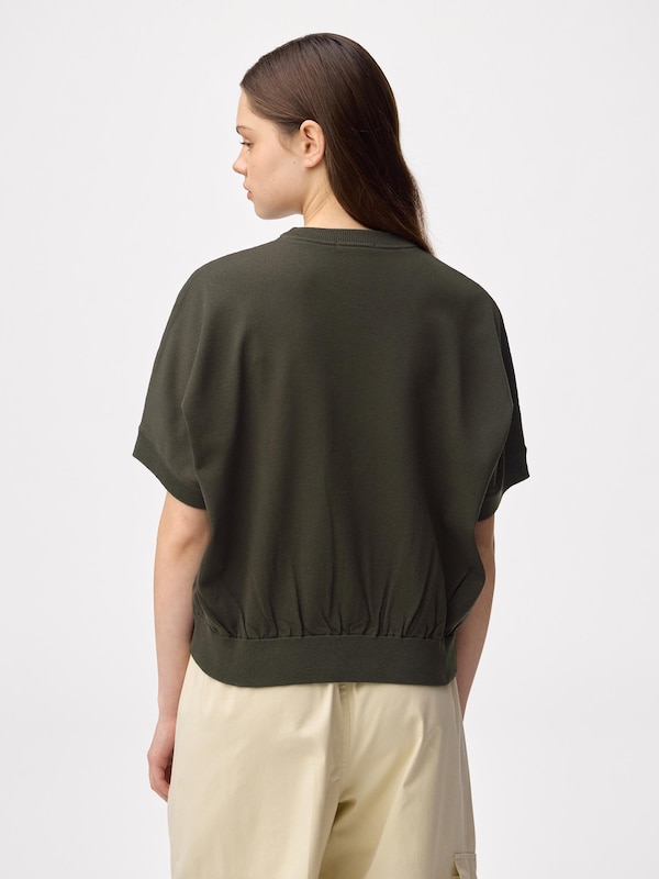 Washable Dolman Sleeve Knitted T-Shirt | Short