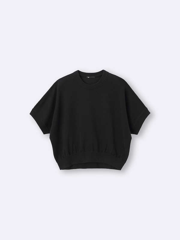 Washable Dolman Sleeve Knitted T-Shirt | Short