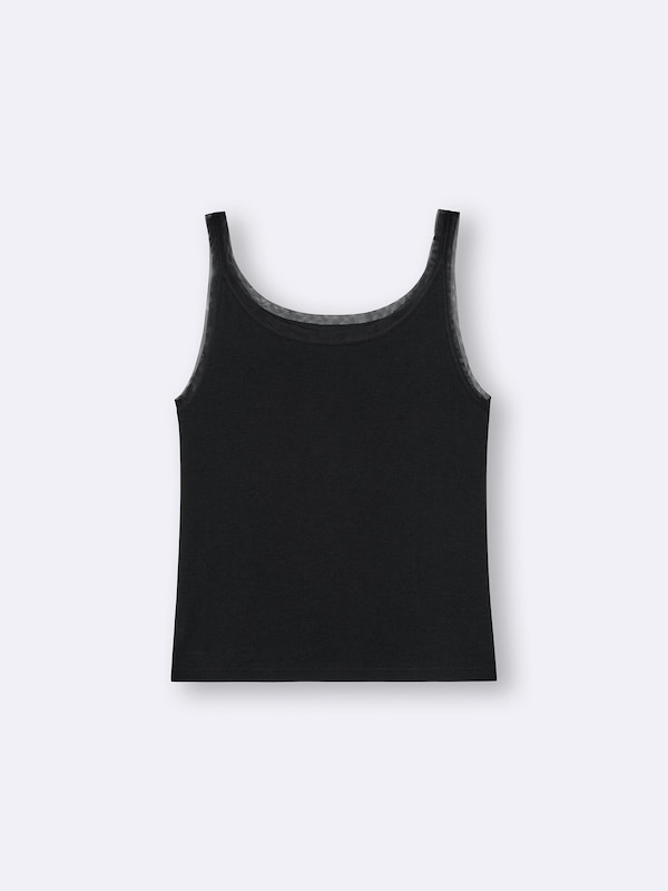 Cotton Blendtulle Tank Top | Dry