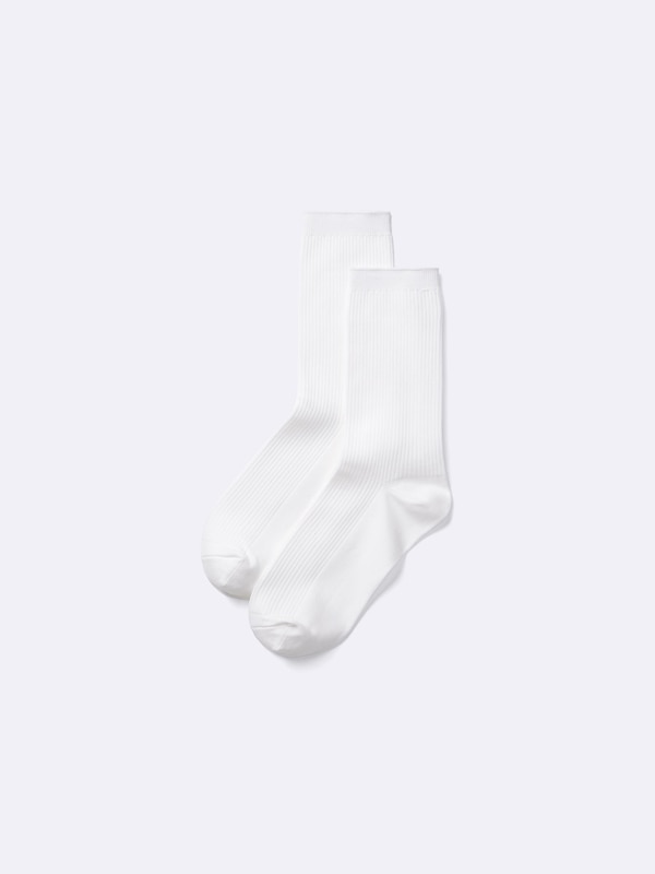 Ribbed Crew Socks