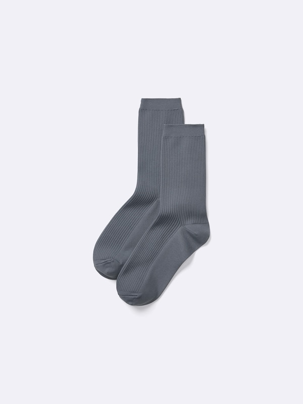 Ribbed Crew Socks