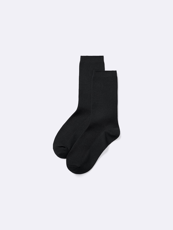 Ribbed Crew Socks