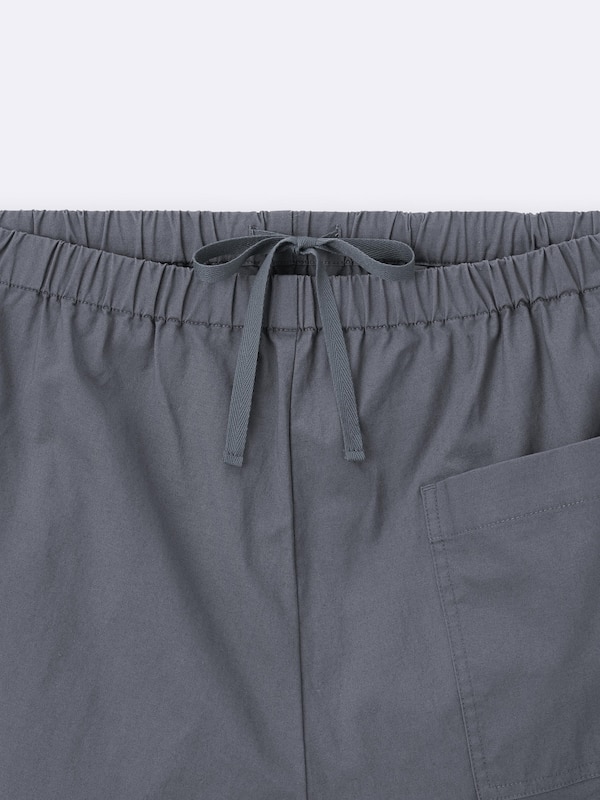 Cotton Blend Stretch Relaxed Pants